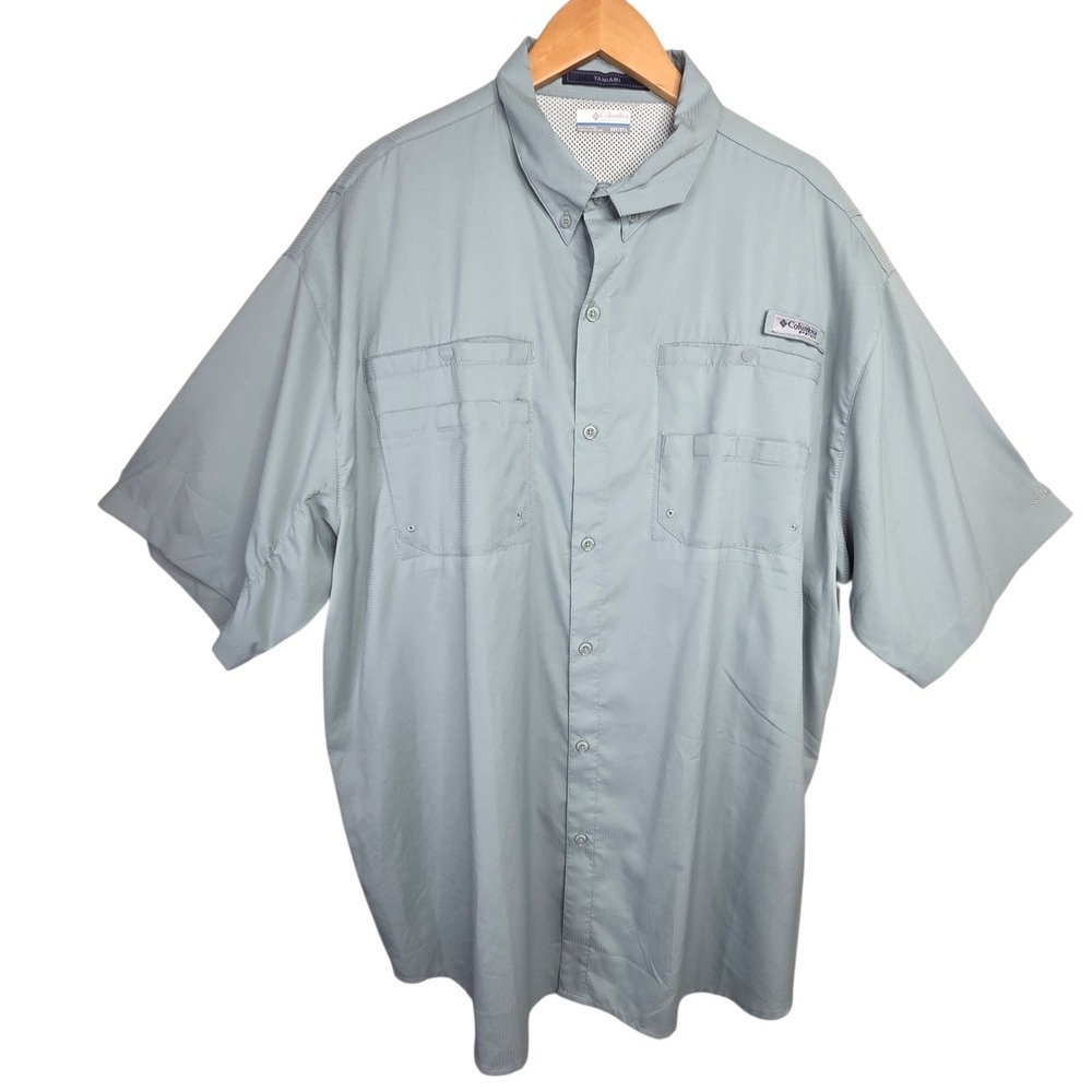 Columbia Mens Geen Tamiami PFG Fishing Shirt 2XT Vented Omni-Shade UPF Outdoors